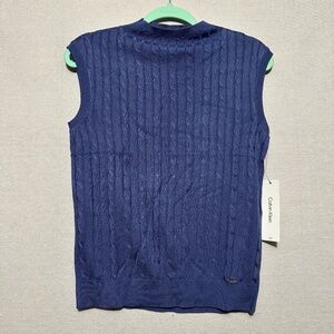 NWT Calvin Klein Lightweight Cable Knit Sweater Vest - size S
